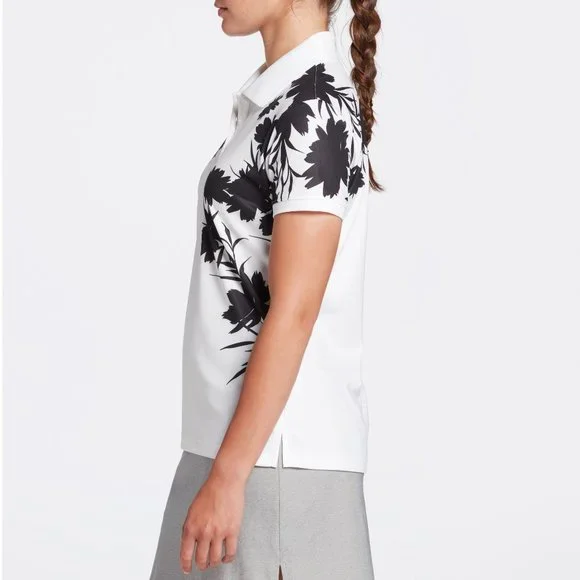 NWT Lady Hagen Women's Floral Short Sleeve Golf Polo - Picture 3 of 4